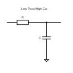 Wiring diagram for a low pass filter.