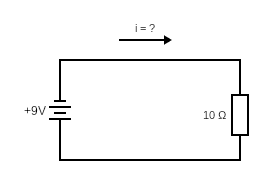 Simple circuit with unknown current.