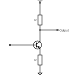 Wiring diagram showing how a transistor makes gain.