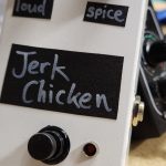 Completed guitar pedal of a Harmonic Jerculator pedal clone called the Jerk Chicken.