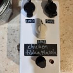 Outside casing of a Purple Plexi clone, named the Chicken Tikka Masala.