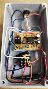 Internal wiring for a DIY Acapulco Gold effect pedal.