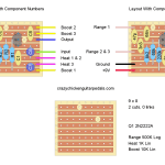 Stripboard layout for a Catalinbread Naga Viper guitar effect pedal.